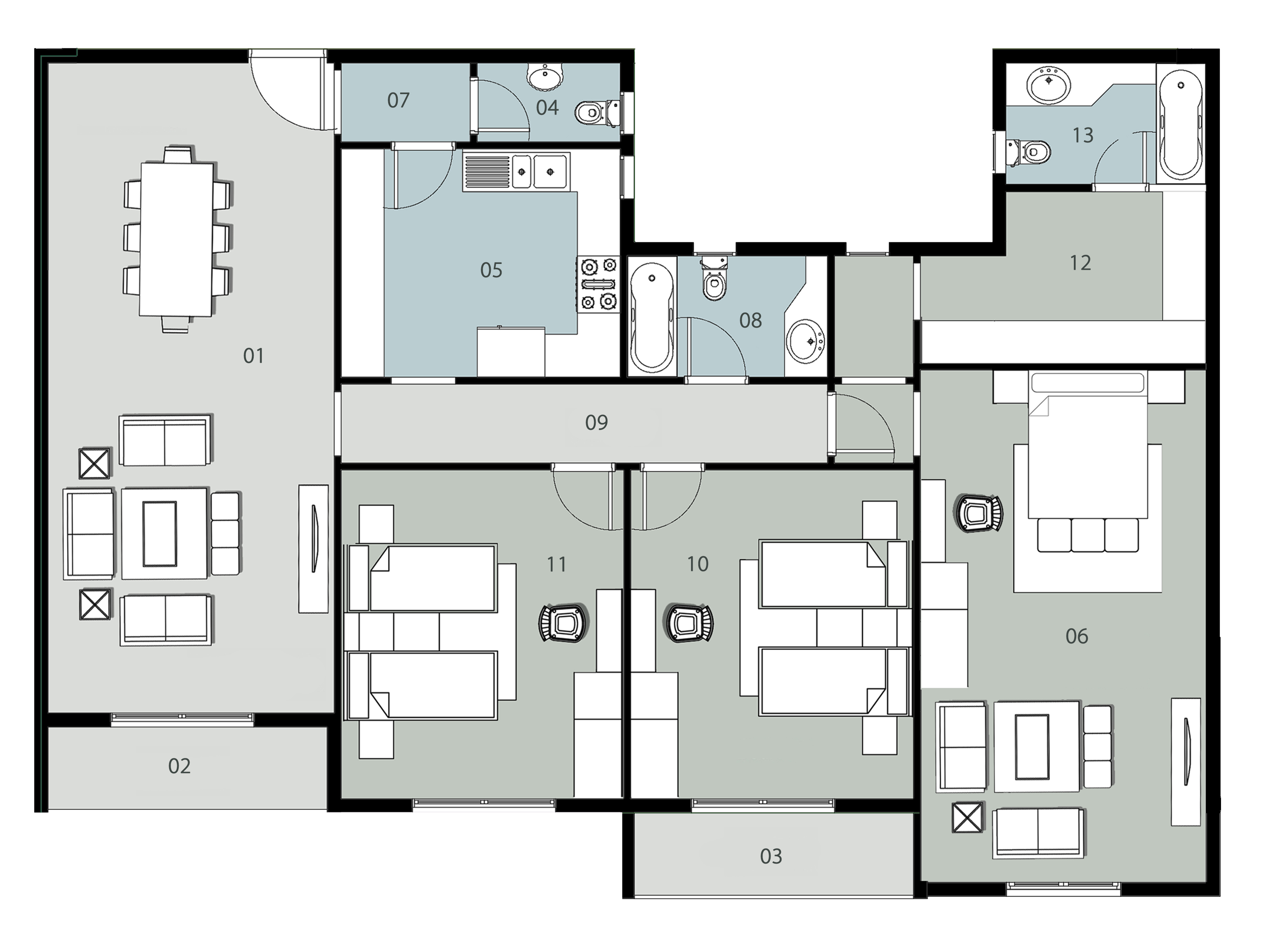 (1a & 1b) الطابق العلوى